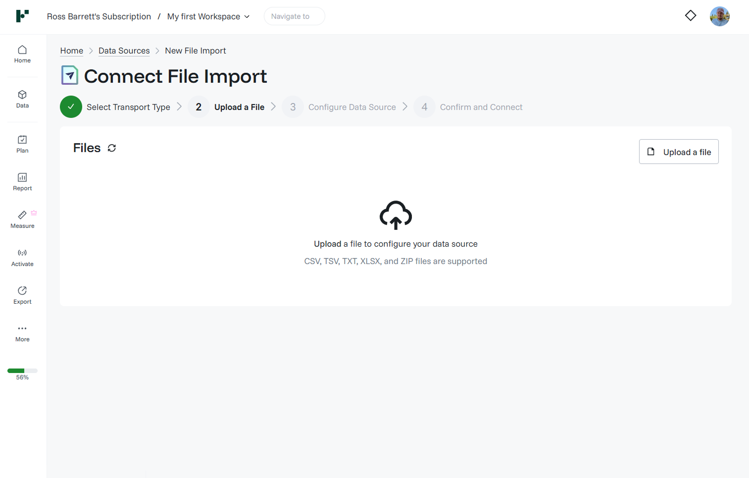 File Import · Upload