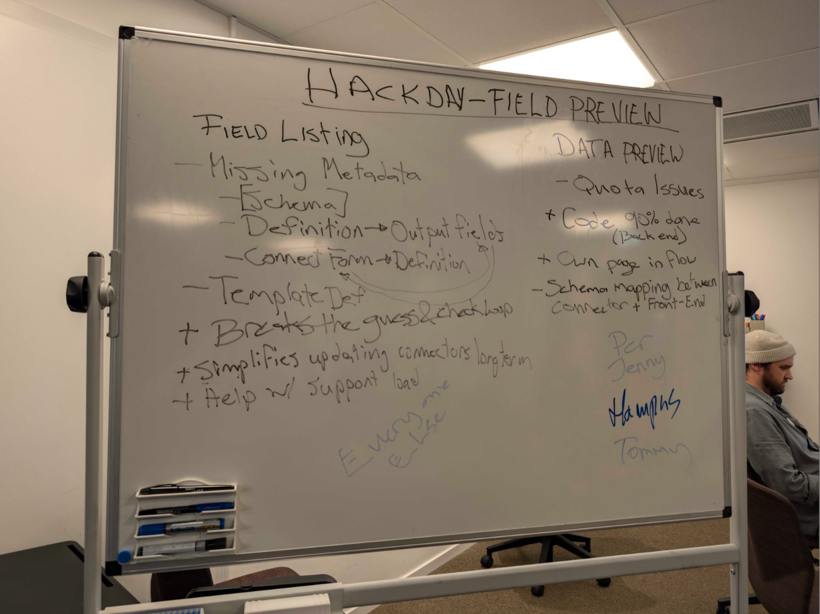 Mapping pros and cons for field listing vs. data preview