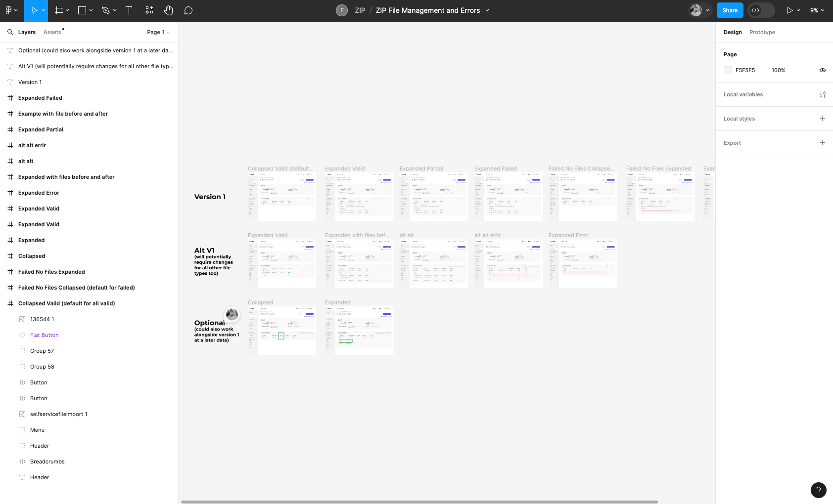 Prototypes in Figma