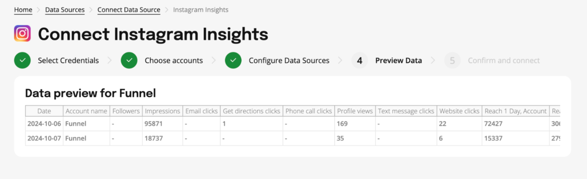 First stab at the in-flow data preview